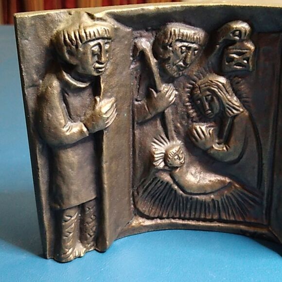 Antique Style Silver Religious Art Panel Brass or Bronze possible Weinert - Picture 7 of 7